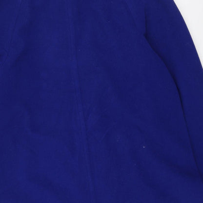 Womens UK Size 10 Preworn Blue Trench Coat