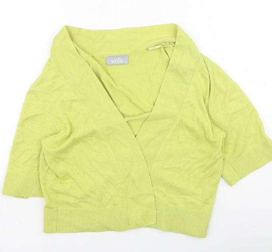 Womens UK Size M Wallis Green Cardigan Jumper