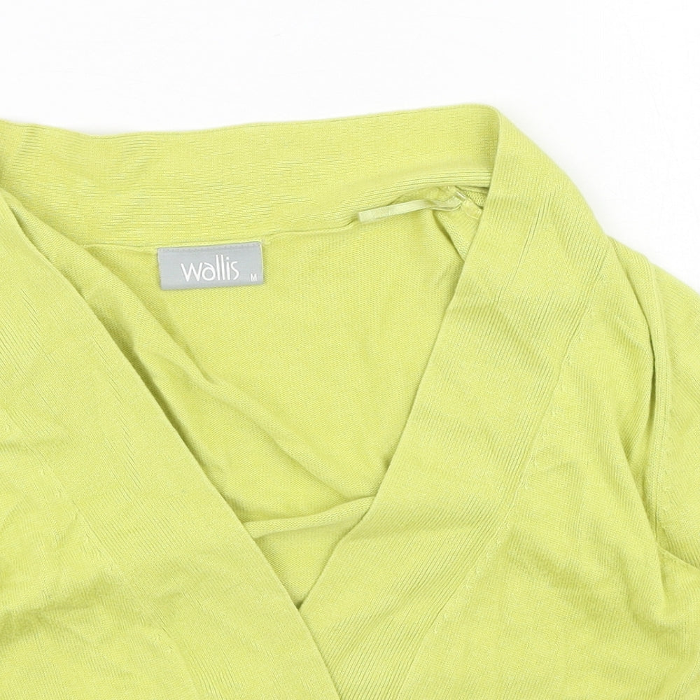 Womens UK Size M Wallis Green Cardigan Jumper