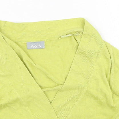 Womens UK Size M Wallis Green Cardigan Jumper