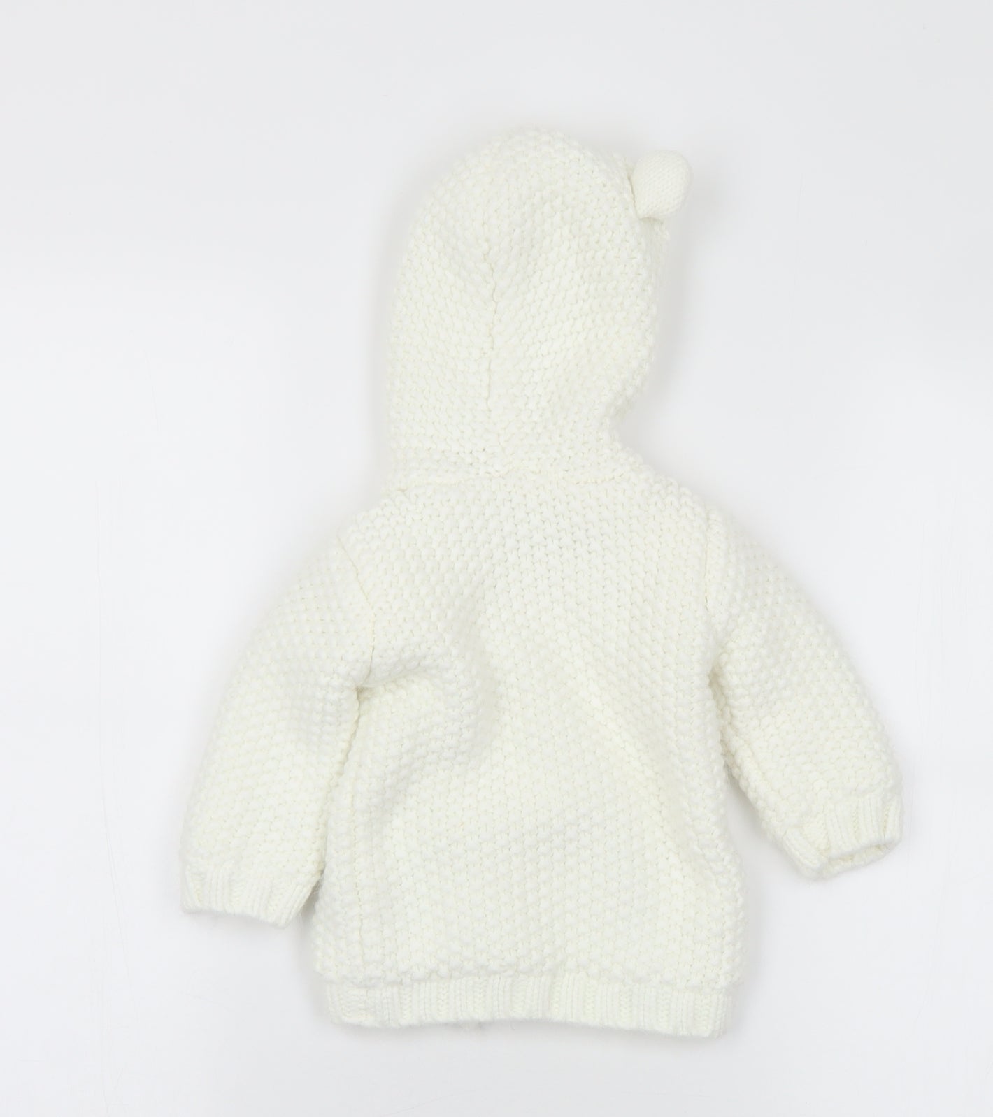 Goerge  White  Acrylic Cardigan Jumper Size 6-9 Months  Button