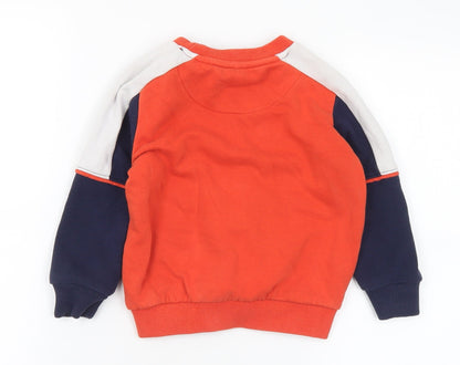 F&F Boys Orange  Cotton Pullover Sweatshirt Size 2-3 Years   - NYC