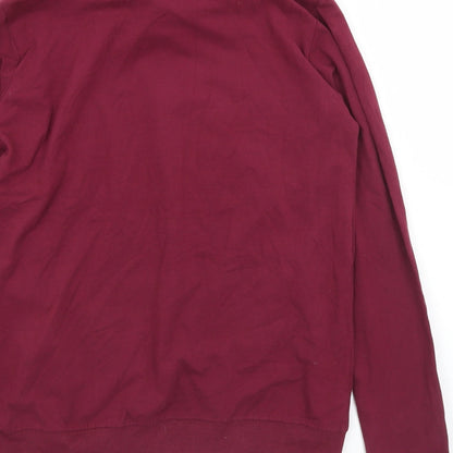 Piaza Italia Womens Purple  Cotton Pullover Sweatshirt Size S