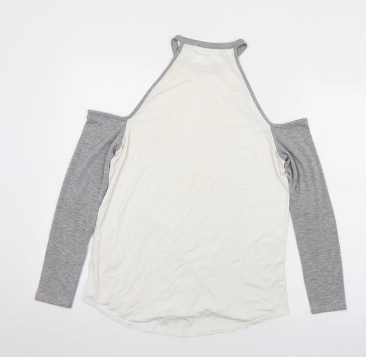 Womens UK Size 10 Missguided White Basic T-Shirt