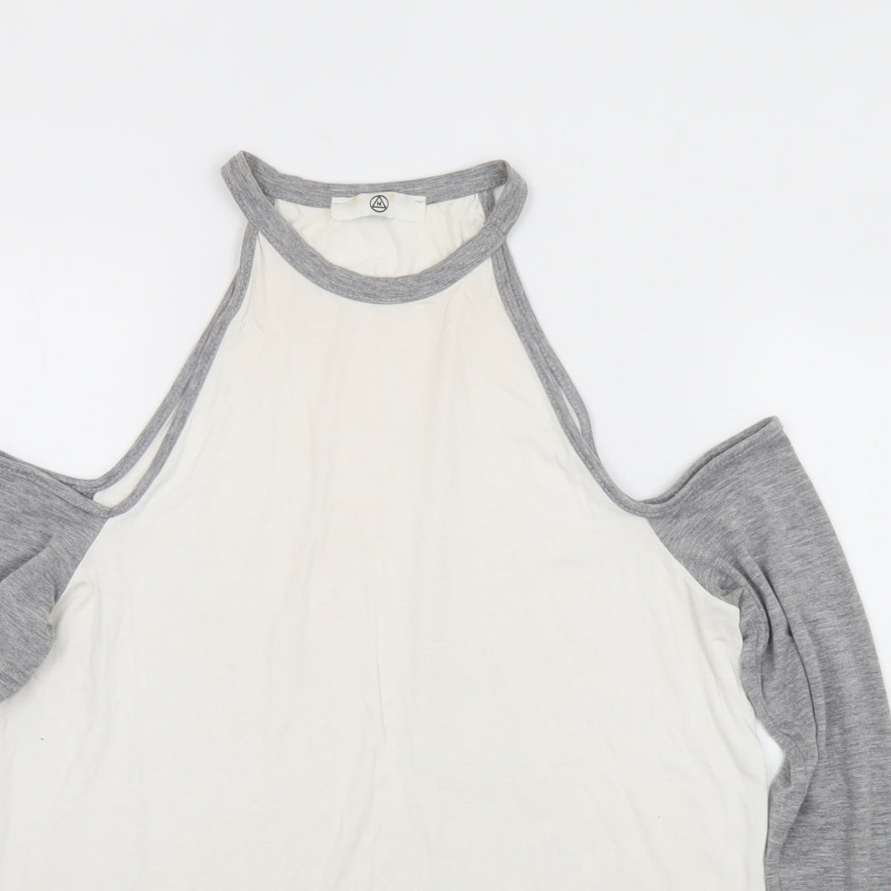 Womens UK Size 10 Missguided White Basic T-Shirt