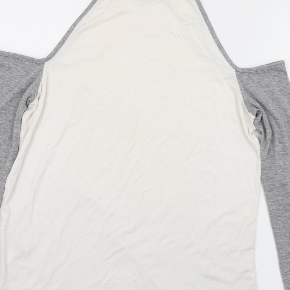 Womens UK Size 10 Missguided White Basic T-Shirt
