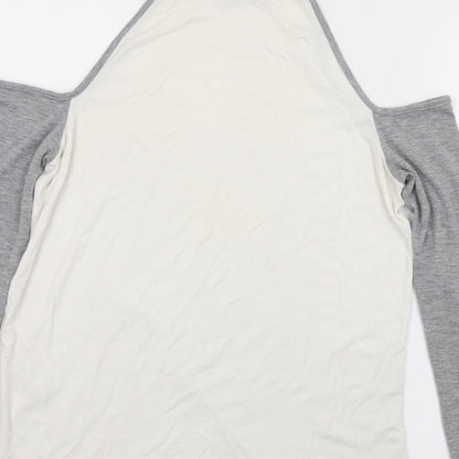 Womens UK Size 10 Missguided White Basic T-Shirt