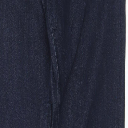 Denim & Co. Womens Blue  Cotton Skinny Jeans Size 10 L34 in Regular Button