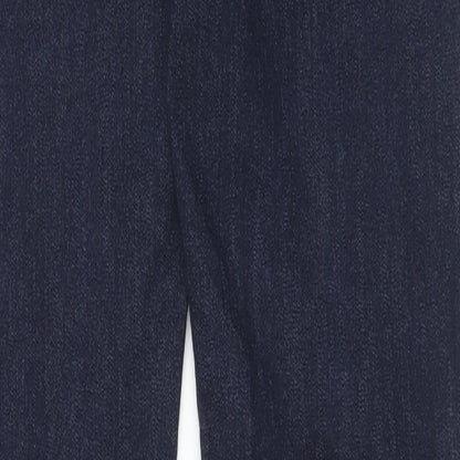 Denim & Co. Womens Blue  Cotton Skinny Jeans Size 10 L34 in Regular Button