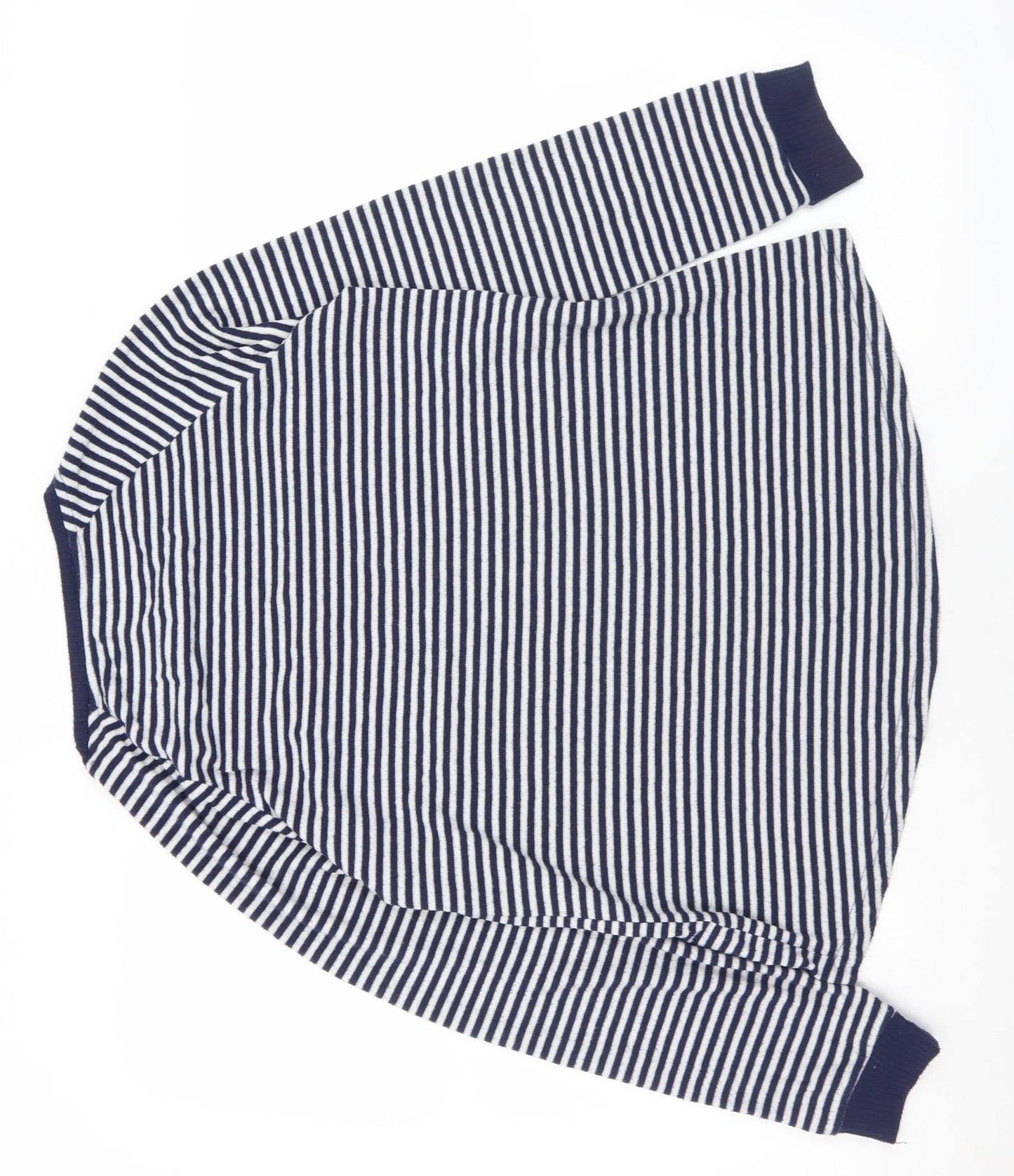 Primark Womens Blue Round Neck Striped Polyester Pullover Jumper Size 10   - 10/12