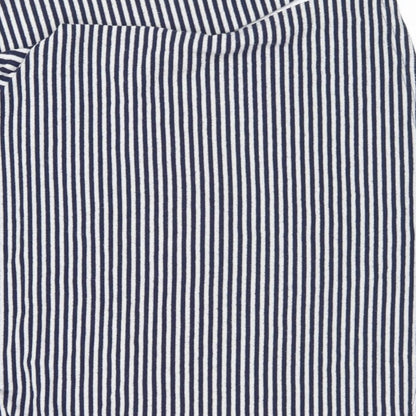 Primark Womens Blue Round Neck Striped Polyester Pullover Jumper Size 10   - 10/12