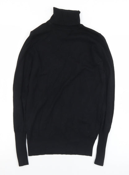Matalan Womens Black Roll Neck  Viscose Pullover Jumper Size 8