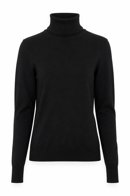 Matalan Womens Black Roll Neck  Viscose Pullover Jumper Size 8
