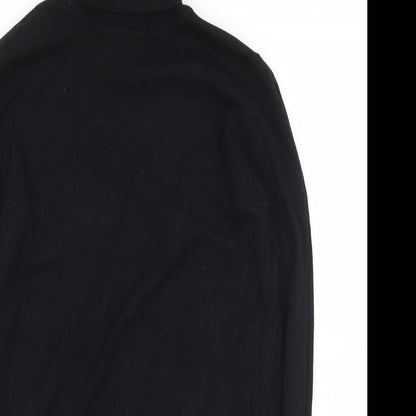 Matalan Womens Black Roll Neck  Viscose Pullover Jumper Size 8