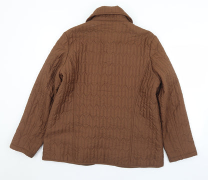 Guisen Womens Brown   Quilted Coat Size M  Zip