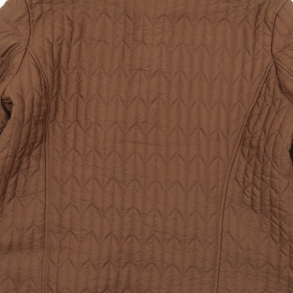 Guisen Womens Brown   Quilted Coat Size M  Zip