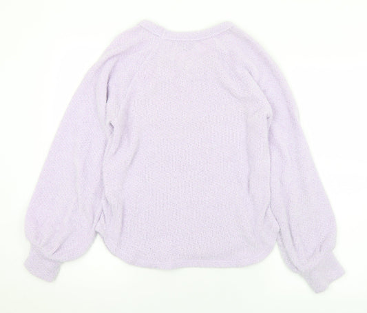Womens UK Size XS Hollister Purple Pullover Jumper