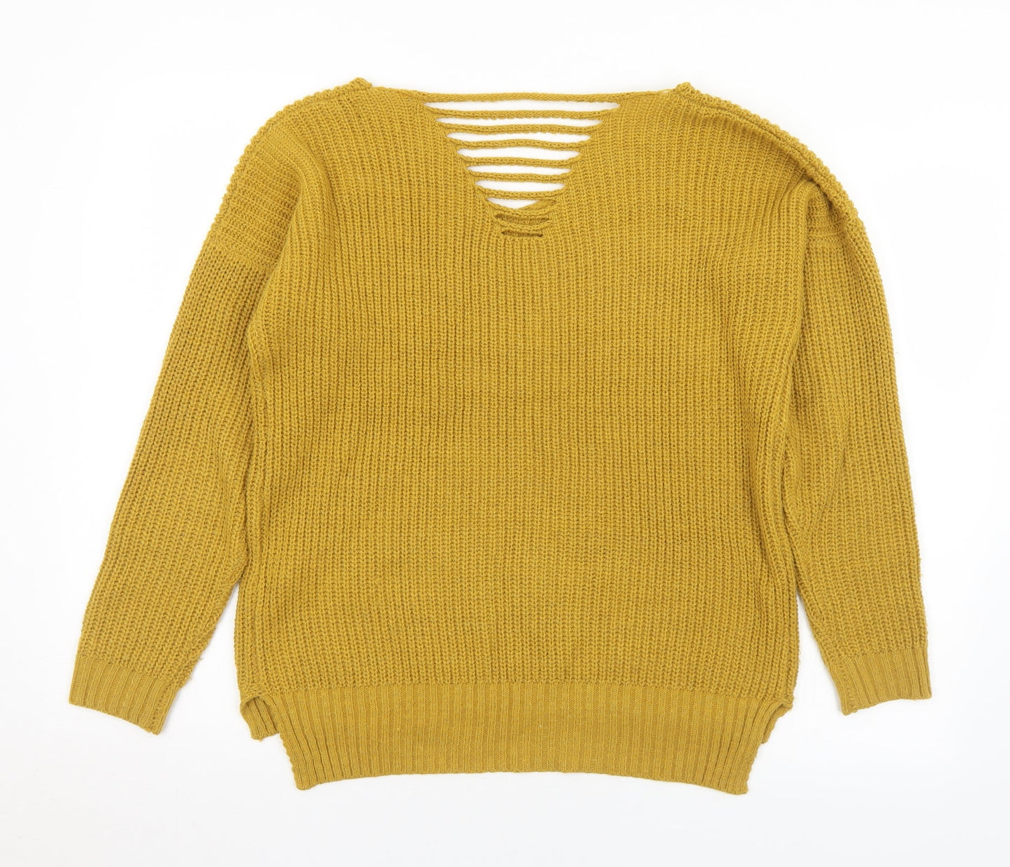 Womens UK Size 10 Cameo Rose Yellow Pullover Jumper