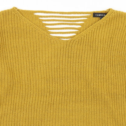 Womens UK Size 10 Cameo Rose Yellow Pullover Jumper