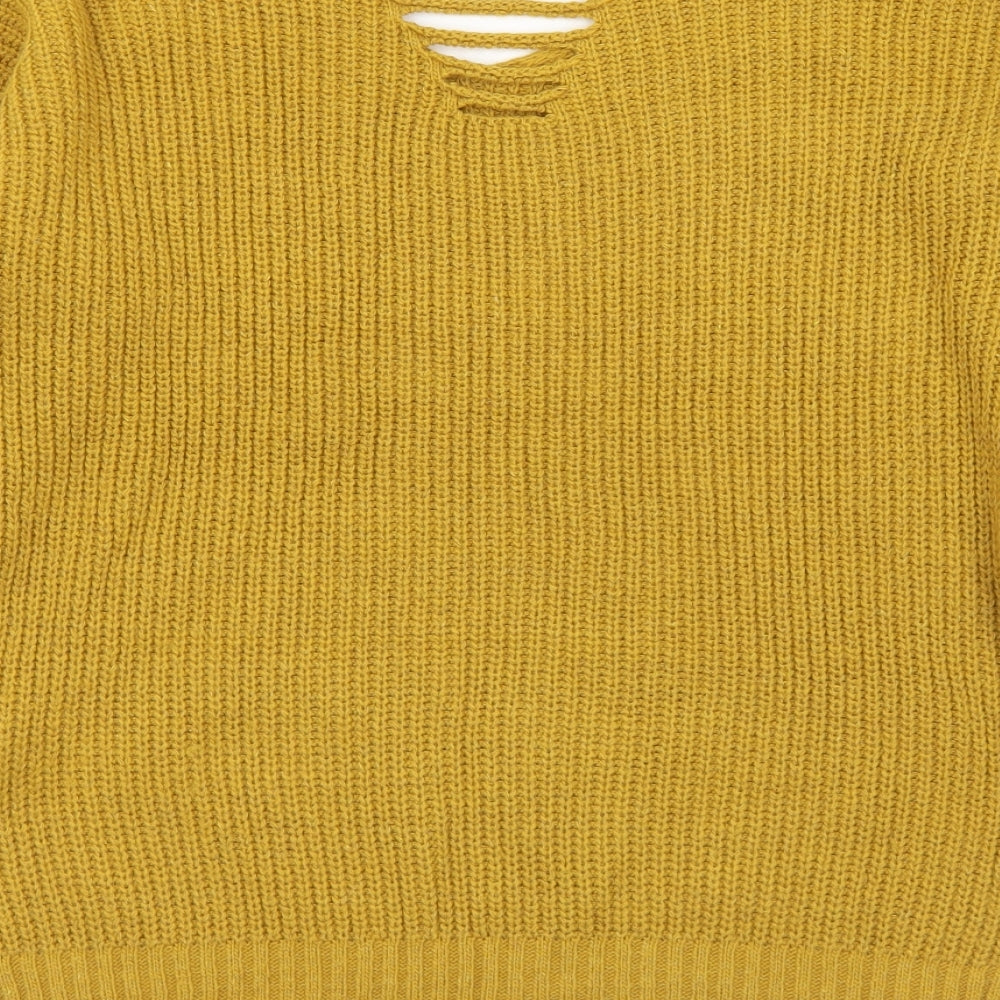 Womens UK Size 10 Cameo Rose Yellow Pullover Jumper