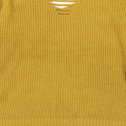 Womens UK Size 10 Cameo Rose Yellow Pullover Jumper