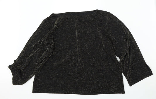 Womens UK Size 18 FASHION EXTRA Gold Pullover Jumper