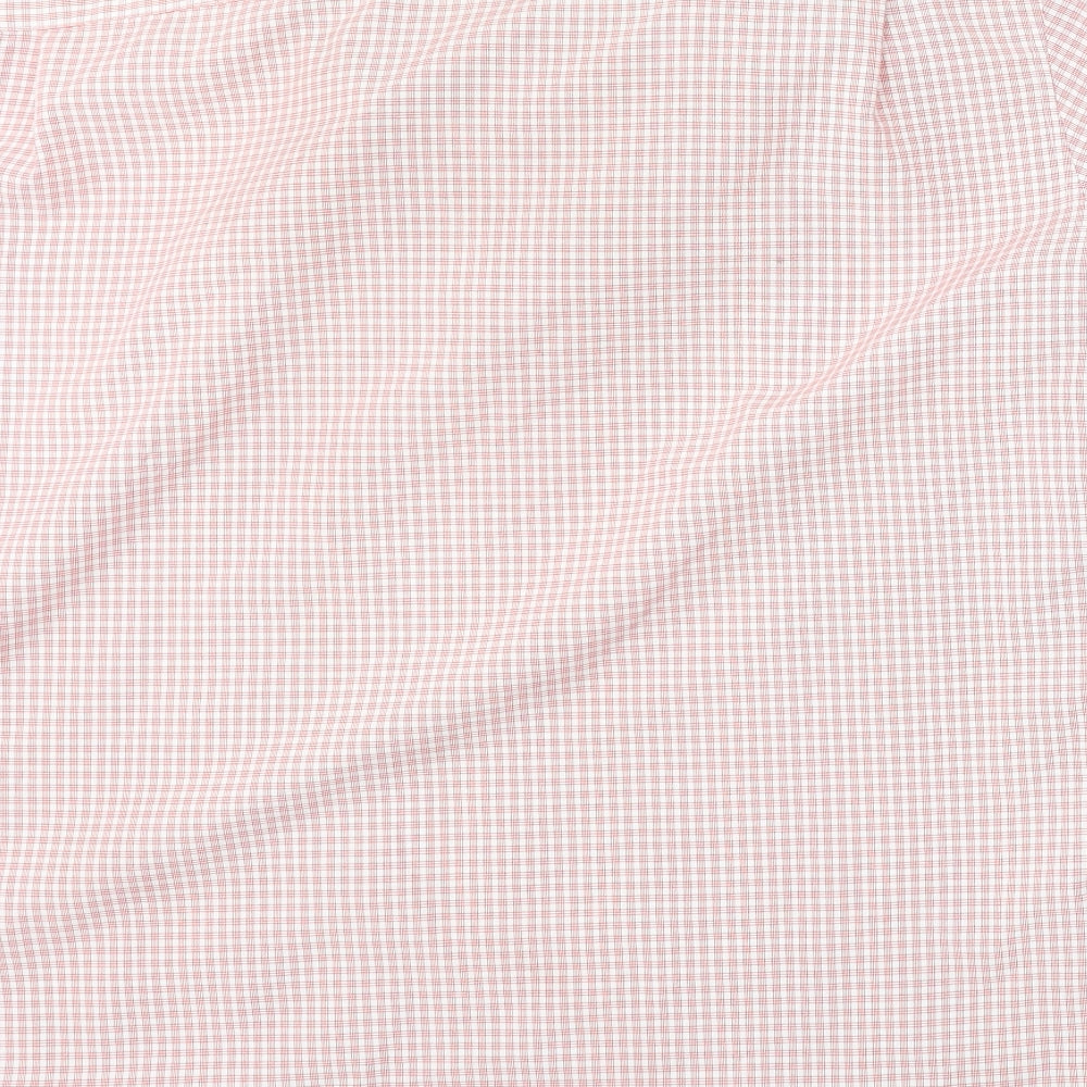 Lincoln Mens Red Check Polyester  Polo Size XL Collared