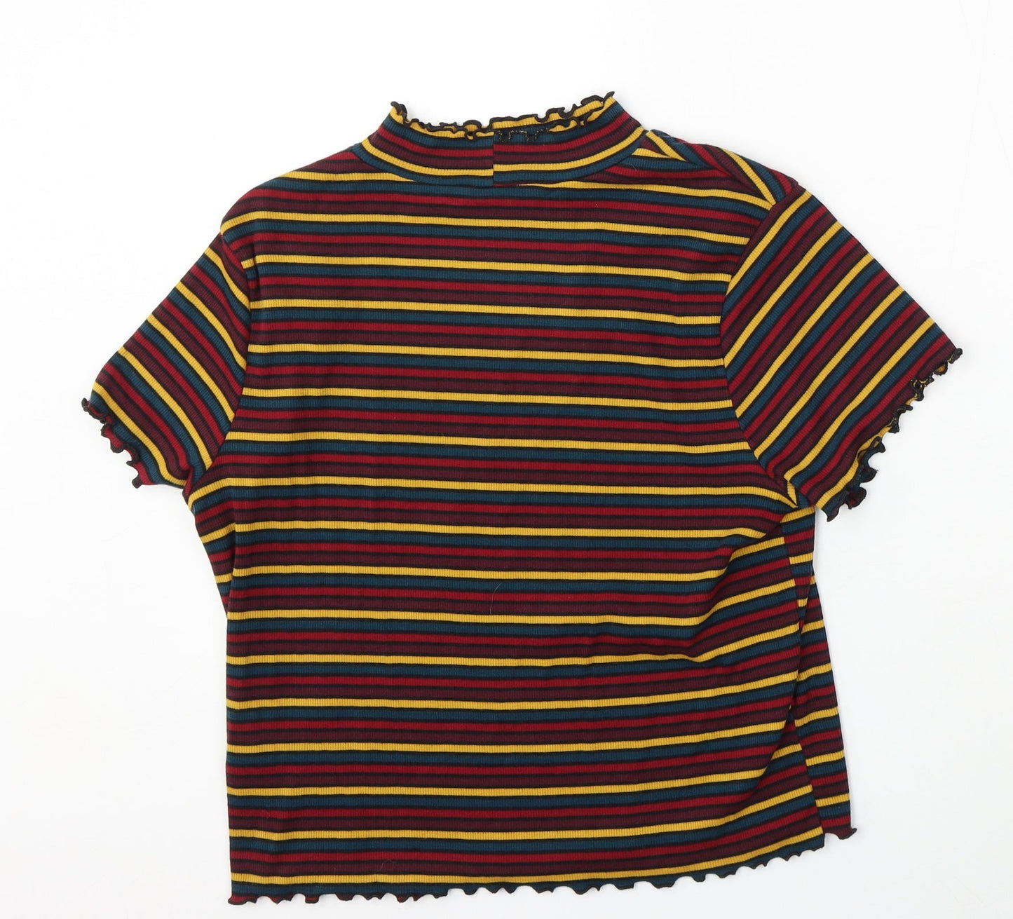 Primark Womens Multicoloured Round Neck Striped Polyester Pullover Jumper Size L