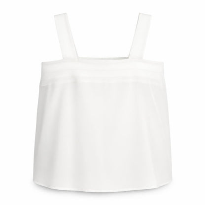 Classics Woman Womens White  Polyester Basic Tank Size 18 Square Neck