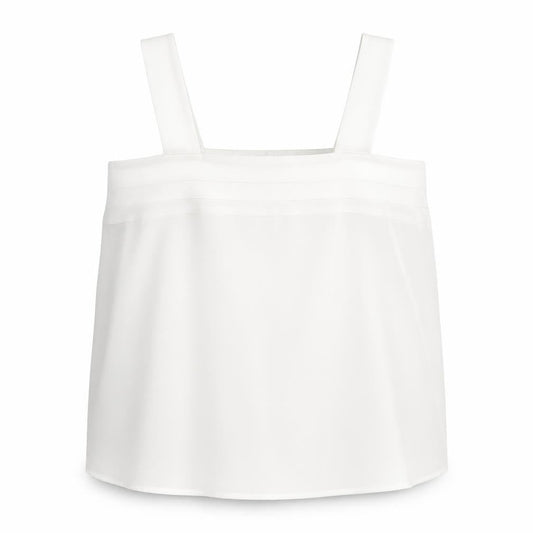 Classics Woman Womens White  Polyester Basic Tank Size 18 Square Neck
