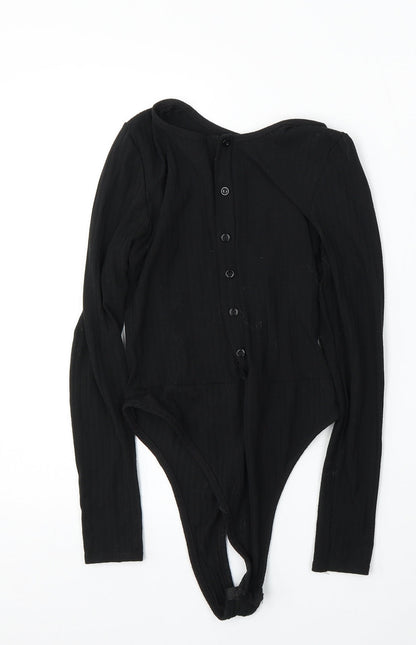 Miss Pap Womens Black  Polyester Bodysuit One-Piece Size 6