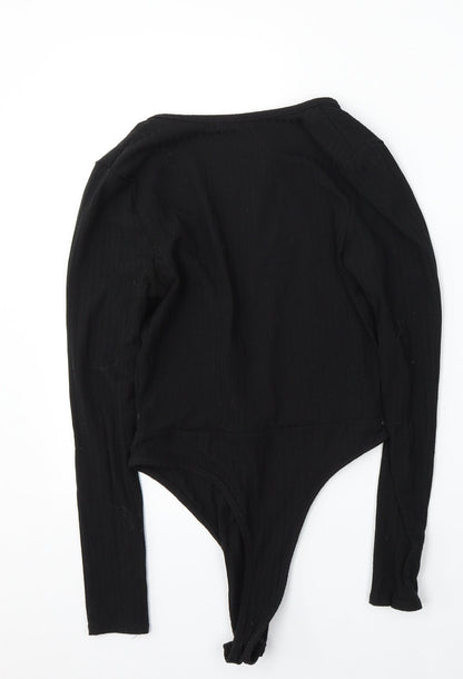 Miss Pap Womens Black  Polyester Bodysuit One-Piece Size 6