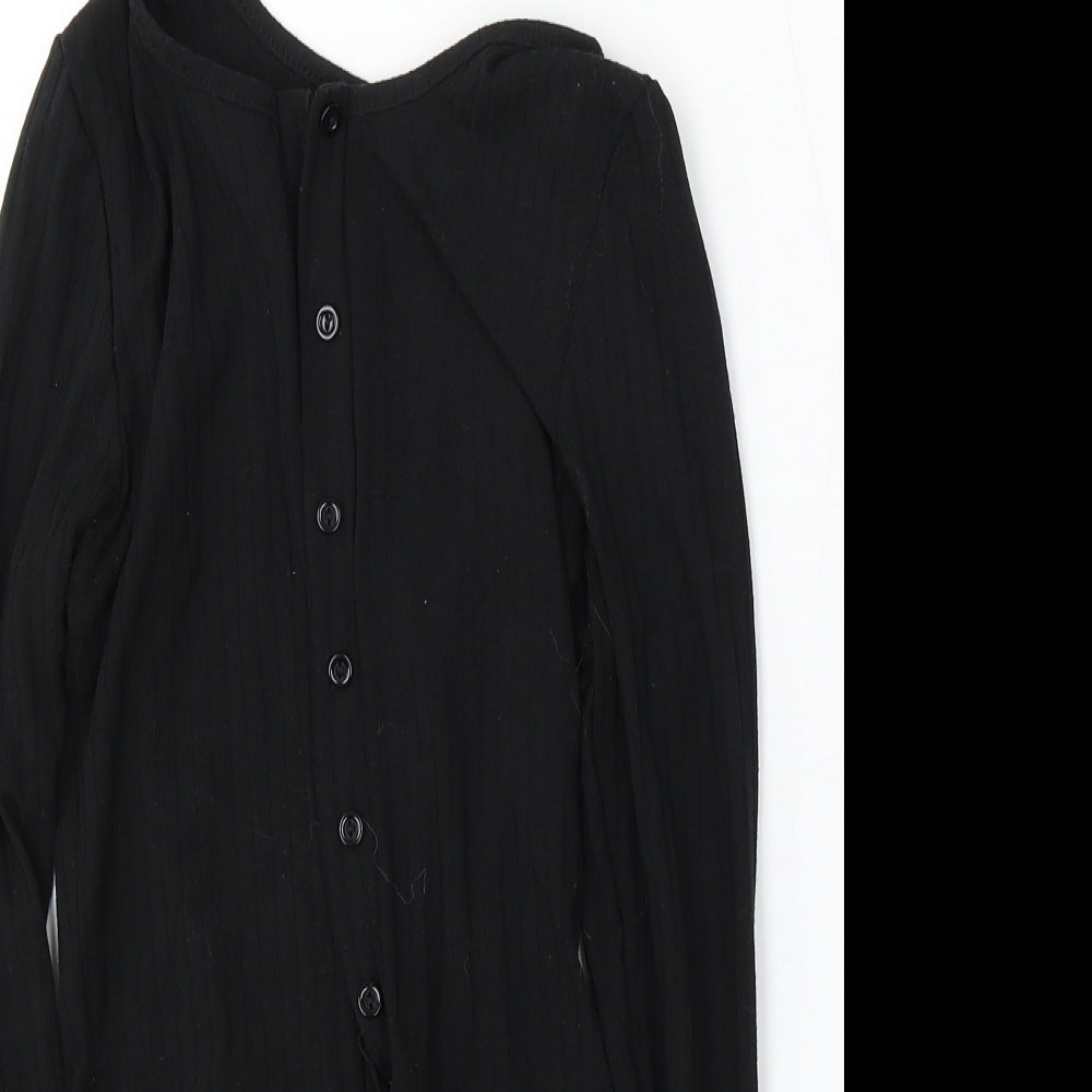 Miss Pap Womens Black  Polyester Bodysuit One-Piece Size 6