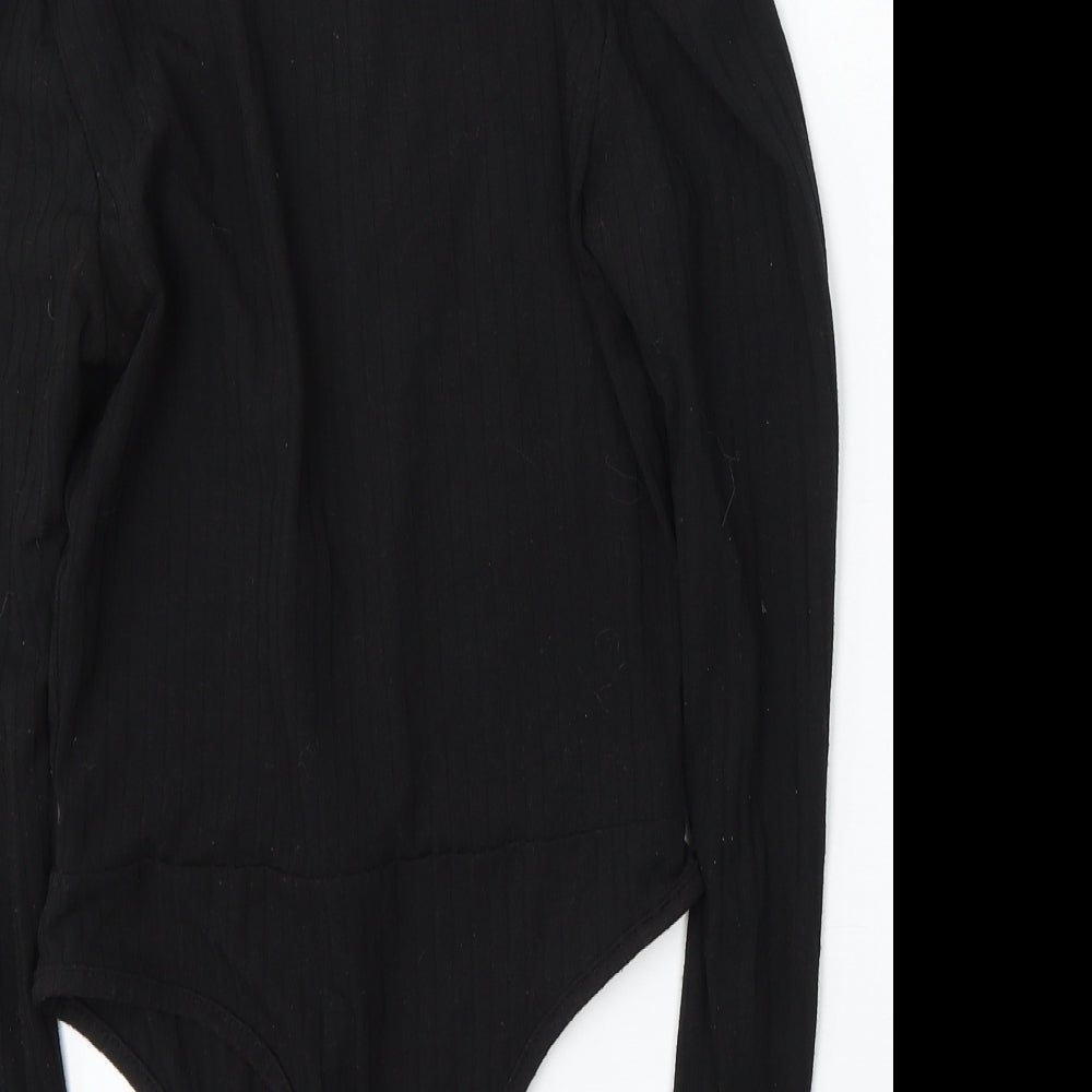 Miss Pap Womens Black  Polyester Bodysuit One-Piece Size 6