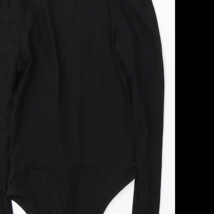 Miss Pap Womens Black  Polyester Bodysuit One-Piece Size 6