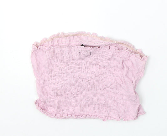 Womens UK Size S New Look Pink Basic Tank