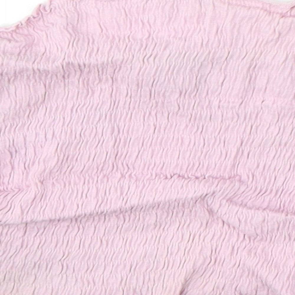 Womens UK Size S New Look Pink Basic Tank