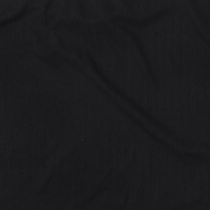 Misspap Womens Black Round Neck  Polyester Vest Jumper Size S