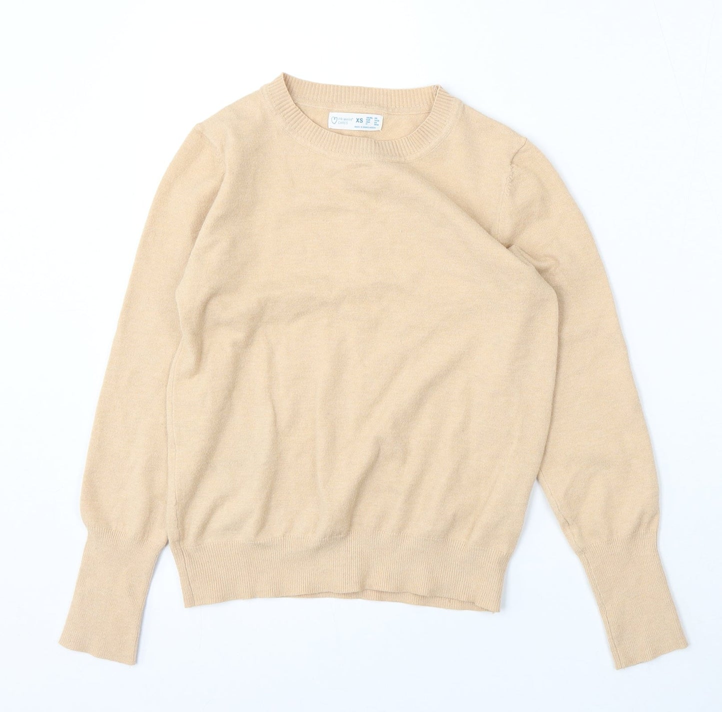 Primark Womens Pink Round Neck  Polyester Pullover Jumper Size XS