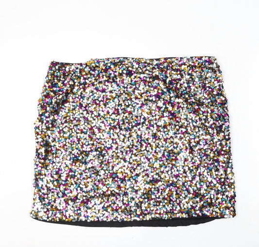 SheIn Womens Multicoloured  Polyester Straight & Pencil Skirt Size 44 in