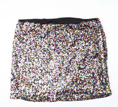 SheIn Womens Multicoloured  Polyester Straight & Pencil Skirt Size 44 in