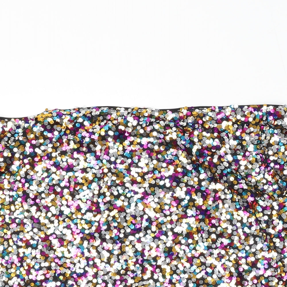 SheIn Womens Multicoloured  Polyester Straight & Pencil Skirt Size 44 in