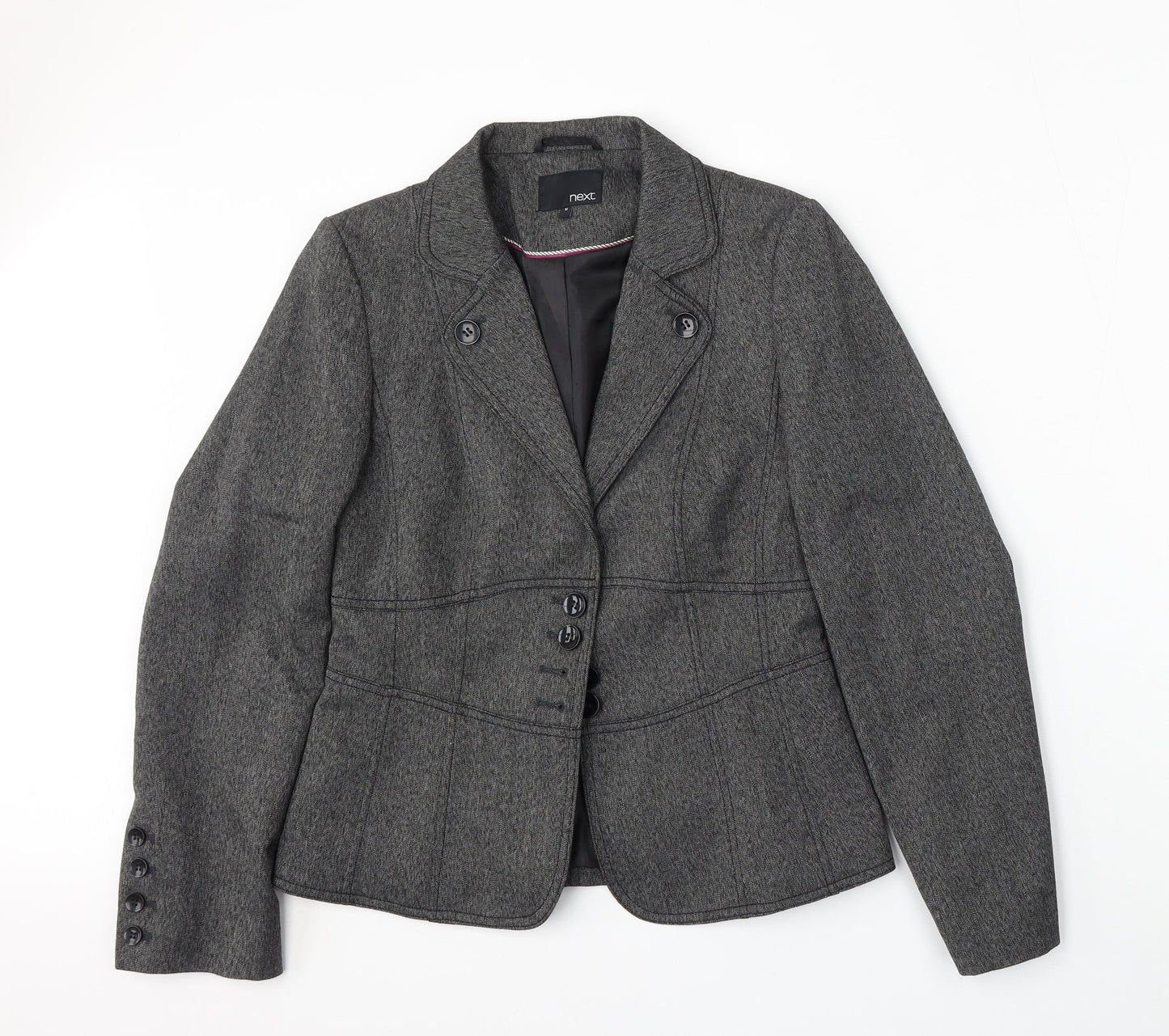 NEXT Womens Grey  Polyester Jacket Suit Size 10
