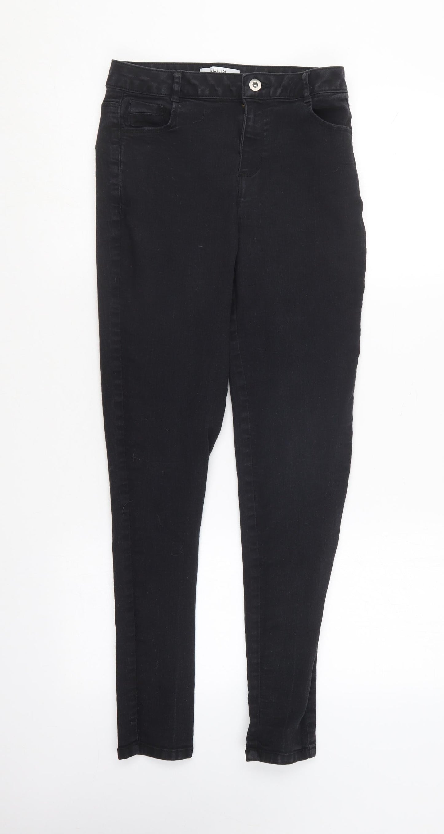 Dorothy Perkins Womens Black  Cotton Skinny Jeans Size 10 L28 in Regular