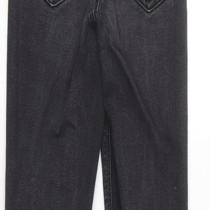 Topshop Womens Black  Cotton Skinny Jeans Size 25 in L32 in Regular