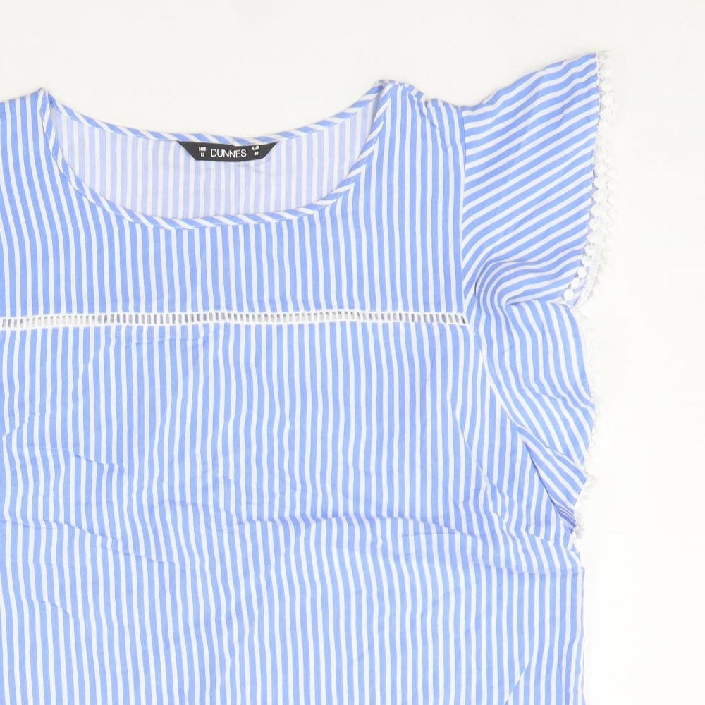 Womens UK Size 12 Dunnes Stores Blue Basic Blouse