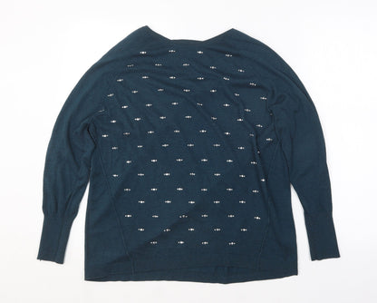 Womens UK Size 14 Oasis Blue Pullover Jumper