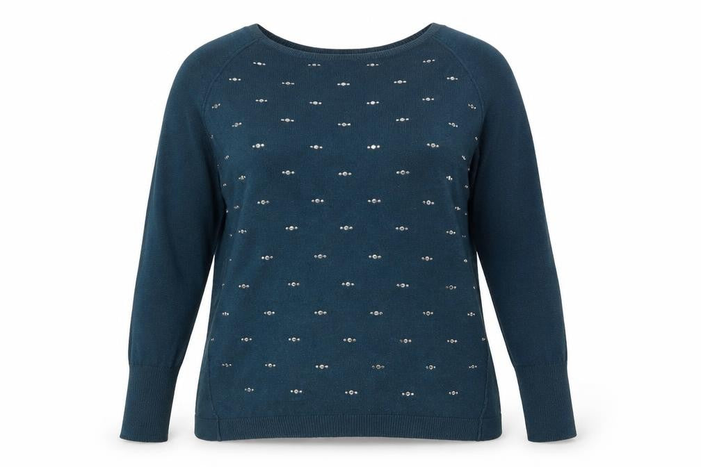 Womens UK Size 14 Oasis Blue Pullover Jumper
