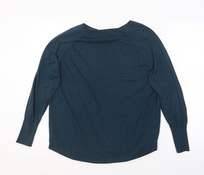 Womens UK Size 14 Oasis Blue Pullover Jumper