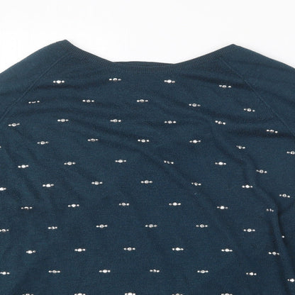 Womens UK Size 14 Oasis Blue Pullover Jumper